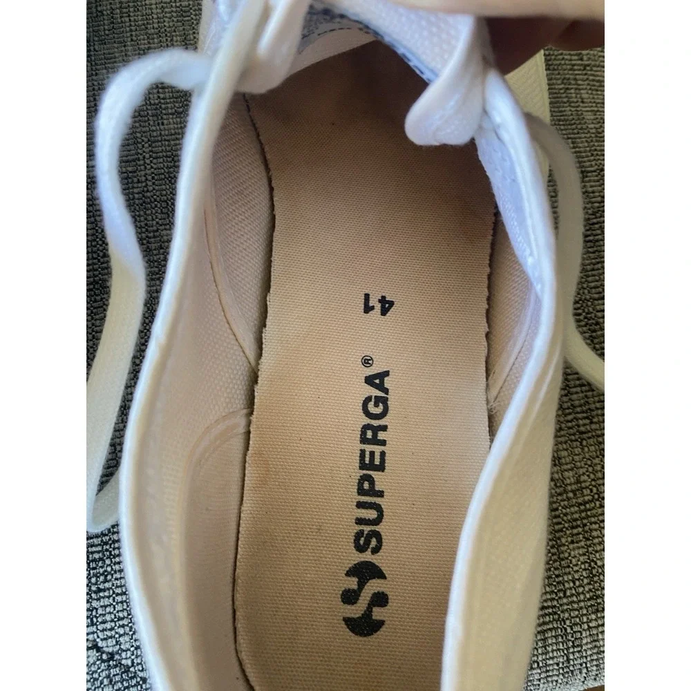 Superga 2750 Cotu Classic White Canvas Sneakers Women Size EU 41 US 9.5 / Men 8
